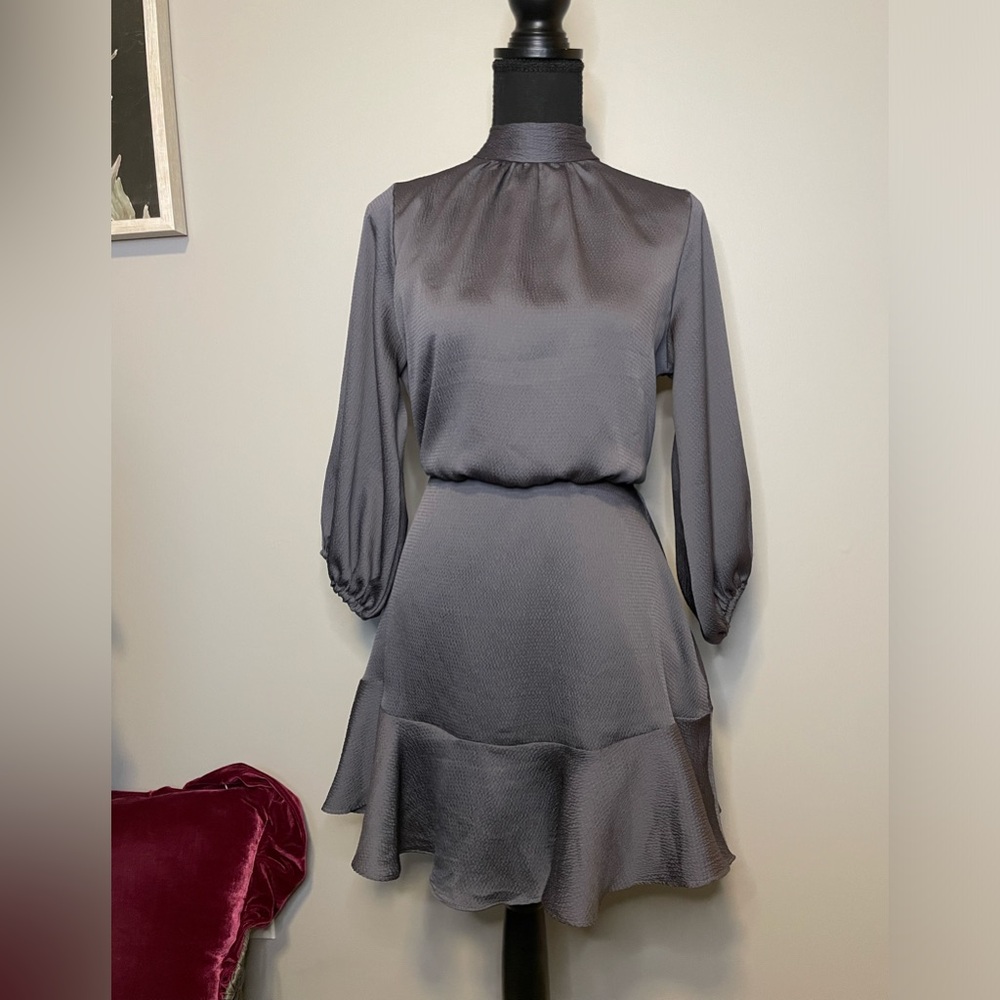 Vici Call Me Angel Textured Satin Mini Dress